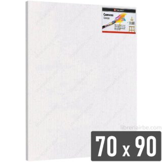 Lienzo para Pintar con Óleos y Acrílicos, en Bastidor, 15 mm de Espesor, Blanco, TALBOT, Tamaño 70 x 90 cm
