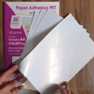 Papel Fotografico Autoadhesivo Tamano A4 para Imprimir 120 g m² Paquete de 20 Hojas Perlado Librería IRBE Cochabamba Bolivia