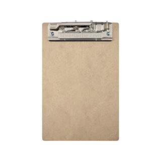 Plancheta Portapapeles, Tablero de Campo de Madera Trupan (MDF) con Sujetador de Metal 12 x 18 cm