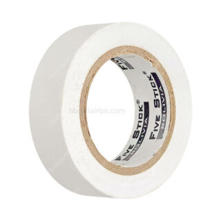 Cinta Aislante, Blanca, Five Stick, Mediana, Rollo de 18 mm x 10 Yardas