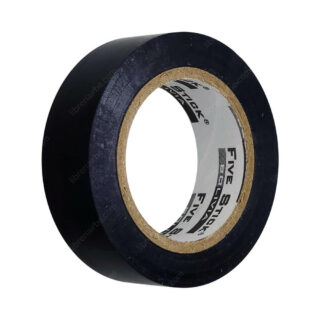 Cinta Aislante, Negra, Five Stick, Mediana, Rollo de 18 mm x 10 Yardas