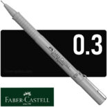 Estilógrafo de Dibujo Técnico Faber-Castell Ecco Pigment - Negro - 0.3