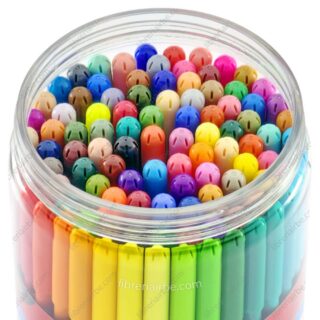 Marcadores Escolares Lavables Faber Castell Fiesta Balde de 100 Colores Vista Librería IRBE Cochabamba Bolivia