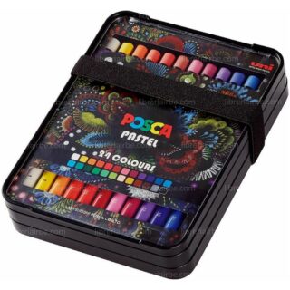 Pasteles al Óleo, Crayones Óleo Pastel, Oil Pastel, uni-POSCA Pastel, Estuche de 24 Colores