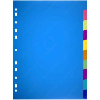 Separadores de Plastico con Pestanas Tamano Carta A4 de Colores MADISON Paquete de 10 Piezas V Librería IRBE Cochabamba Bolivia