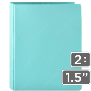 Carpeta, Trapper, de 2 Anillas Tipo D, Bellart, Tamaño Carta, Ancho de 1.5 Pulgadas, Pastel - Verde