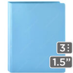 Carpeta, Trapper, de 3 Anillas Tipo D, Bellart, Tamaño Carta, Ancho de 1.5 Pulgadas, Pastel - Celest