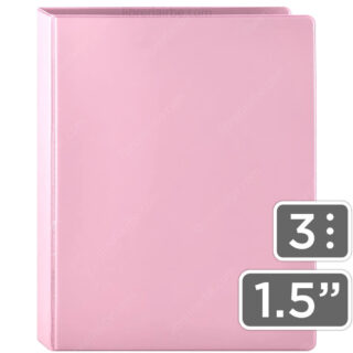 Carpeta, Trapper, de 3 Anillas Tipo D, Bellart, Tamaño Carta, Ancho de 1.5 Pulgadas, Pastel - Rosa