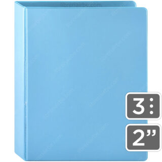 Carpeta, Trapper, de 3 Anillas Tipo D, Bellart, Tamaño Carta, Ancho de 2 Pulgadas, Pastel - Celeste