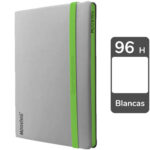 Cuaderno de Dibujo, Sketchbook, Tamaño A5, Empastado, Tapa Flex, Mooving Notes, con 96 Hojas Blancas de 95 g/m² - Gris Oscuro