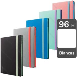 Cuaderno de Dibujo, Sketchbook, Tamaño A5, Empastado, Tapa Flex, Mooving Notes, con 96 Hojas Blancas