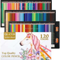 Lápices de Colores para Artistas, Adultos y Niños, Hexagonales, Caja de 120 Piezas