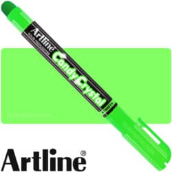 Resaltador Gel, Sólido, Seco, Artline Candy Crystal - Verde Fluorescente