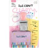 Sello Rotativo para Papel + Almohadilla – IBI CRAFT Stamp – 12 en 1 – Motivos Love