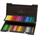 Lápices de Colores Profesionales Faber-Castell Polychromos, Maleta de Madera de 120 Piezas