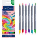 Marcadores Acuarelables, Doble Punta, Faber-Castell Goldfaber Aqua Dual Marker 6 - Candy Shop