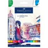 Marcadores Acuarelables, Doble Punta, Faber-Castell Goldfaber Aqua Dual Marker Set de 12 Empaque