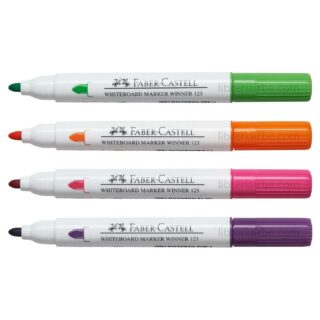 Marcadores de Agua para Pizarra Blanca Faber Castell Winner 123 Set de 4 Piezas Puntas Librería IRBE Cochabamba Bolivia