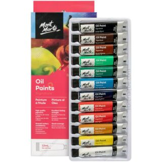 Pintura al Óleo Mont Marte Signature, Set de 12 Colores en Tubos de 12 ml