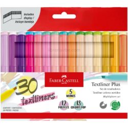 Resaltadores Faber-Castell Textliner Plus Caja de 30 Colores