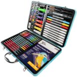 Set para Dibujo con Técnicas Mixtas, en Maleta de Metal, Mont Marte Signature, 60 Piezas
