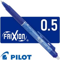 Bolígrafo, Micropunta de Tinta Gel Borrable, Retráctil, Punta Media de 0.5 mm, PILOT FriXion - Azul