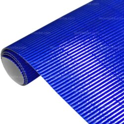 Papel Cartón Corrugado Metalizado, Pliego de 50 x 70 cm - Azul
