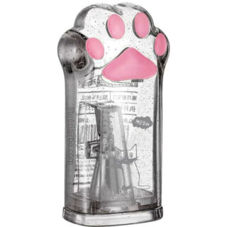 Tajador de 1 Orificio, con Depósito, con Forma de Patita de Gatito, Kawaii, TWINGO - Gris