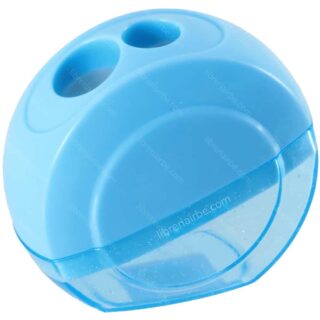 Tajador de 2 Orificios, con Depósito, de Plástico, KEYROAD Speedy Snail Pastel - Celeste