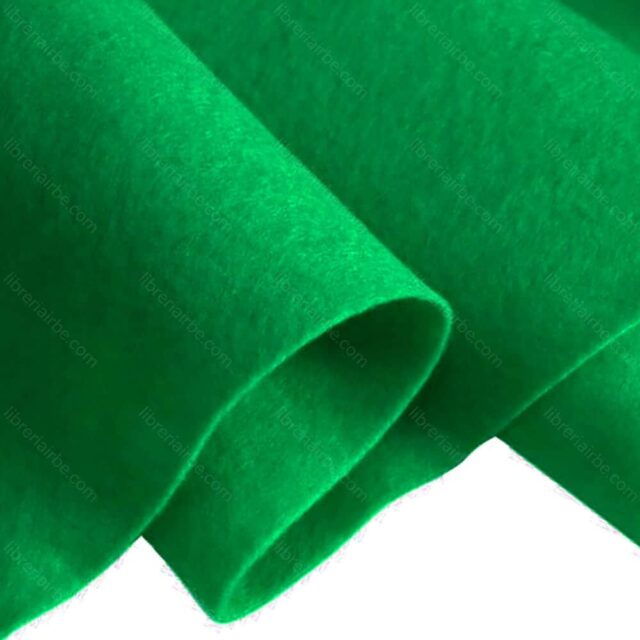 Tela Fieltro, Paño Lency, Pliego de 50 x 70 cm Verde Librería