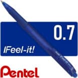 Bolígrafo Retráctil, Punta de 0.7 mm, Pentel Feel-It! BX417 - Azul