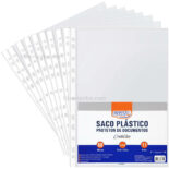 Fundas Plásticas Transparentes, Protectores de Hojas, 11 Orificios, 60 micras, BRW, Paquete de 10 Piezas