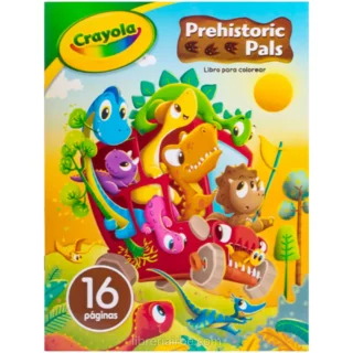 Libro para Colorear de 16 Páginas, Crayola, Prehistoric Pals
