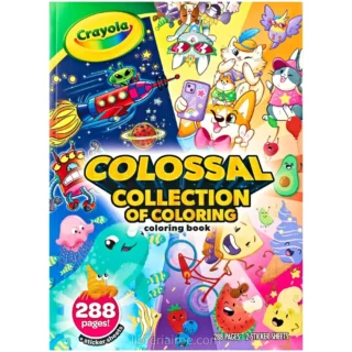 Libro para Colorear de 288 Páginas + Stickers, Crayola, Colossal Collection of Coloring