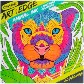 Libro para Colorear de 40 Páginas, Crayola, Art with Edge, Animal Ink
