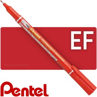 Marcador Permanente, Punta Extra Fina, Pentel NF450 - Rojo