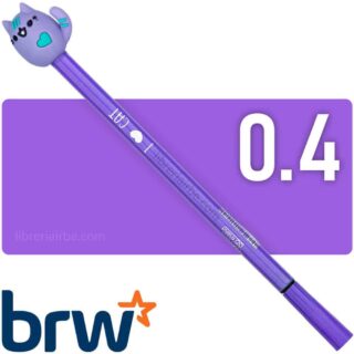 Micropunta de 0.4 mm, BRW Best Friend Love Cat - Violeta