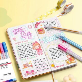 Marcadores Metalicos Plateados con Borde Contorno de Color Metallic Outline Markers Vista Librería IRBE Cochabamba Bolivia