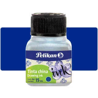 Tinta China para Dibujo y Caligrafía, Pelikan, Frasco de 15 ml, Azul