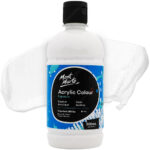 Pintura Acrílica Mont Marte Signature, Bote de 500 ml - Blanco Titanio