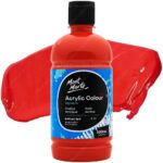Pintura Acrílica Mont Marte Signature, Bote de 500 ml - Rojo Brillante