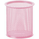 Portalápices - Organizador de Malla de Metal para Escritorio - Oficina TALBOT – Rosa Pastel