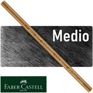 Lápiz Carboncillo Faber-Castell Pitt Charcoal, Comprimido, Negro - Medio (Medium)