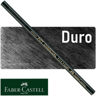Lápiz Carboncillo Faber-Castell Pitt Charcoal, Natural, Negro - Hard (Duro)