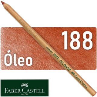 Lápiz Óleo Pastel para Artistas, Faber-Castell Pitt Oil Base - 188 - Sanguina