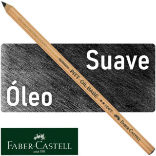 Lápiz Óleo Pastel para Artistas, Faber-Castell Pitt Oil Base - 199 - Negro, Soft (Suave)