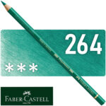 Lápiz de Color para Artistas Faber-Castell Polychromos - 264 - Verde de Ptalocianina Oscuro