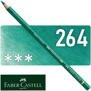 Lápiz de Color para Artistas Faber-Castell Polychromos - 264 - Verde de Ptalocianina Oscuro