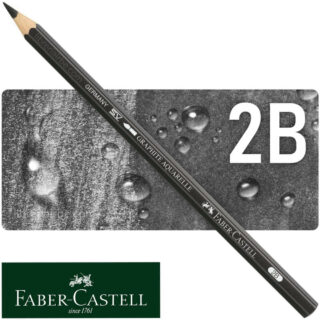 Lápiz de Grafito Acuarelable para Dibujo, Faber-Castell Graphite Aquarelle - 2B