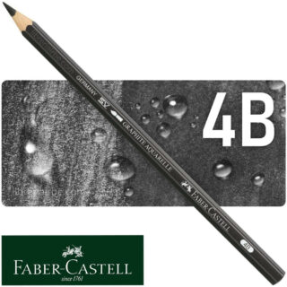 Lápiz de Grafito Acuarelable para Dibujo, Faber-Castell Graphite Aquarelle - 4B